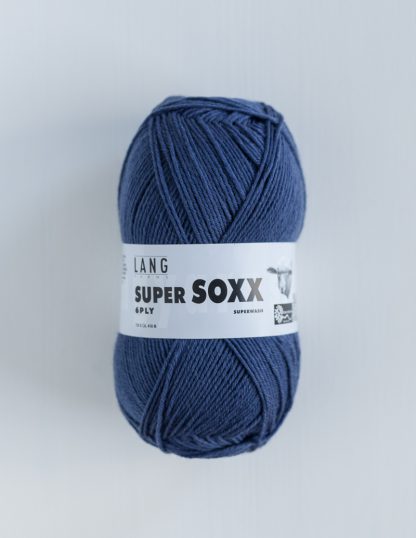 Lang Yarns - Super Soxx 6-ply - Farkunsininen 34 - sport-vahvuinen sukkalanka