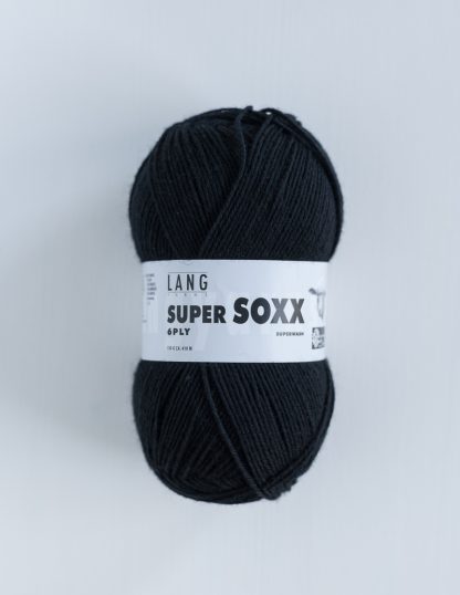 Lang Yarns - Super Soxx 6-ply - Musta 04 - sport-vahvuinen sukkalanka