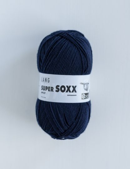 Lang Yarns - Super Soxx 6-ply - Tummansininen 125