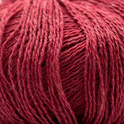 Kremke Soul Wool - Reborn Denim Uni - Kirsikanpunainen 162 - kierrätyspuuvillalanka