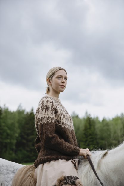 Neulottu Kalevala - Knitted Kalevala - neulekirja - Jenna Kostet - Anna huolia hevosen -paita